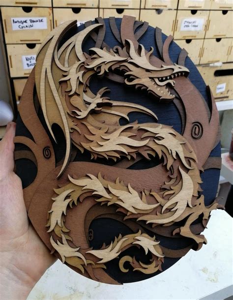 cnc laser machine projects dragon|3d pattern dragon laser cut .